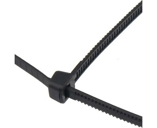 Нейлоновая хомут-стяжка с тройным замком REXANT 300x4,8 мм, черная, упаковка 100 шт. 67-1302 – изображение 3