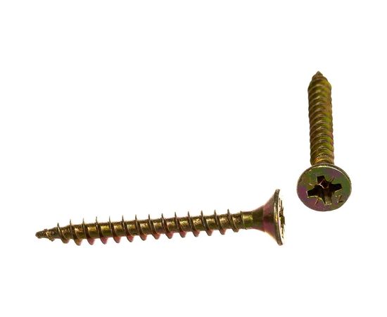 Шуруп Качественный КРЕПЕЖ желтый цинк 4,0x35, 175 шт. 0300461 КЧ – изображение 3