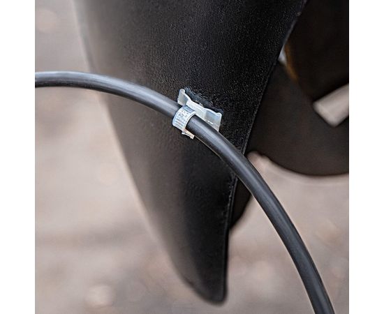 Хомут с крепеж.пистоном REXANT 4.8x190 100 шт белый 07-0197 – изображение 3