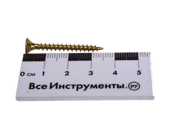 Шуруп Качественный КРЕПЕЖ желтый цинк 4,0x35, 175 шт. 0300461 КЧ – изображение 4