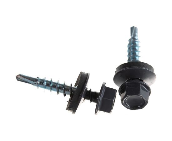 Кровельный саморез крепежная техника серый графит RAL 7024, 4.8х29 мм, 250 шт 420368 БК – изображение 4