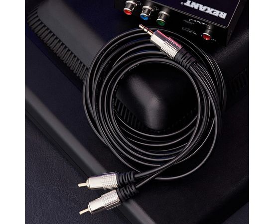 Шнур REXANT Стерео 3,5 мм - 2 RCA, длина 1,5 метра 17-4222 – изображение 4