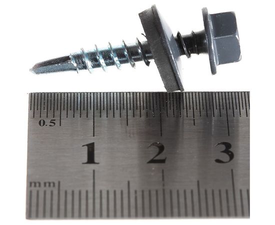 Кровельный саморез крепежная техника серый графит RAL 7024, 4.8х29 мм, 250 шт 420368 БК – изображение 5