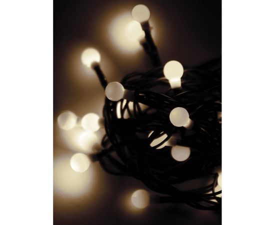 Светодиодная гирлянда КОСМОС 30 светодиодов, шарики белые 1см, 4.5 м, 8 режимов KOC_GIR30LEDBALL_W – изображение 6