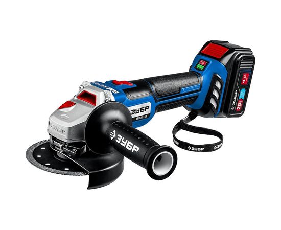 Бесщеточная угловая шлифовальная машина ЗУБР Профессионал 20В AB-125-42 – изображение 8