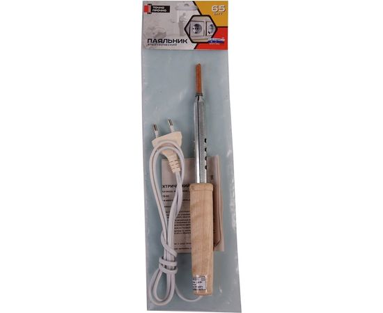 Электрический паяльник Точно-прочно 65W деревянная ручка 4268 – изображение 8