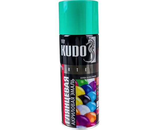 Высокоглянцевая акриловая эмаль KUDO светло-зеленая RAL 6024, аэрозоль 520 мл 11606504 