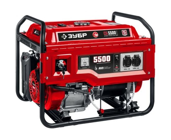 Бензиновый генератор с электростартером ЗУБР СБ-5500Е 5500 Вт, СБ-5500Е 