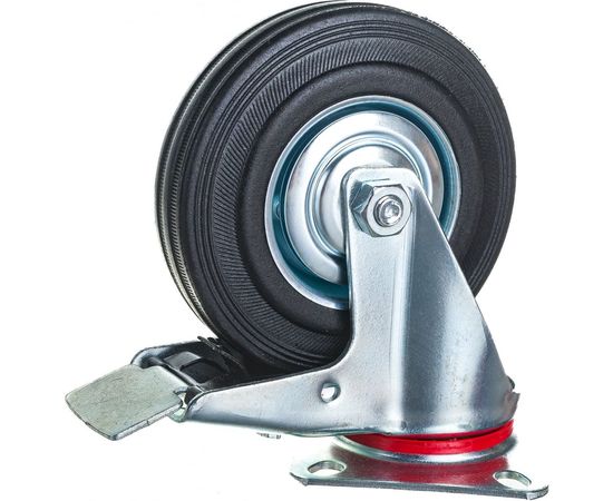 Колесо промышленное поворотное с тормозом SCB55 125 мм MFK-TORG 4003125 