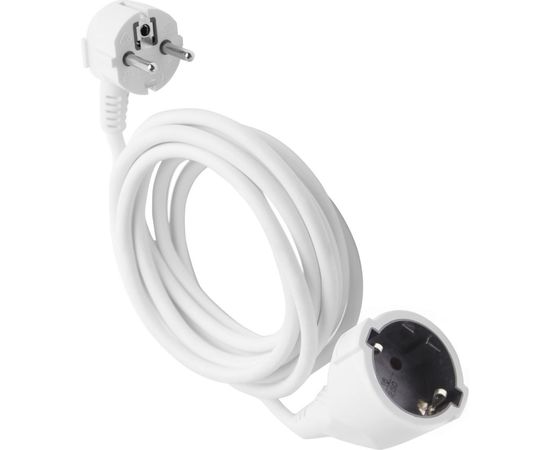 Удлинитель-шнур с 1-й розеткой с заземлением, с защитой от детей 3м Electraline 01636 