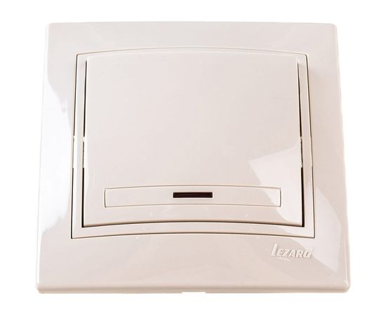 Выключатель с подсветкой LEZARD MIRA крем со вставкой 701-0303-111 