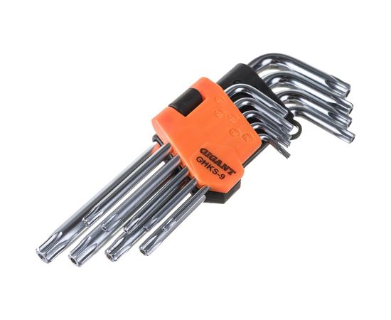 Набор шестигранных ключей TORX с отверстием 9 шт Gigant GHKS-9 – изображение 2