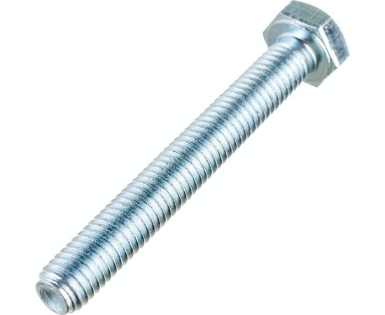 Болт Стройметиз М8х60 DIN 933, класс прочности 5.8, цинк уп. 2 шт 3011691 – изображение 2