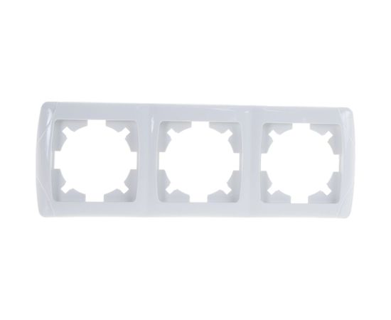 Рамка UNIVersal Маргарита 3-х местная, горизонтальная, белая МР003Г – изображение 2