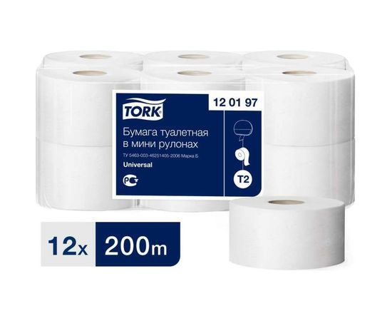 Туалетная бумага TORK Universal 200 м 120197 124545 – изображение 2