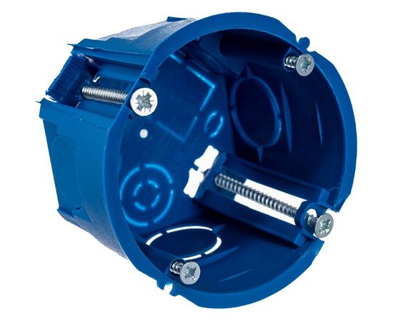 Установочная коробка IEK С3 D=68х45мм для полых стен, с саморезами и пластиковыми лапками UKG10-068-045-000-P-UO – изображение 2