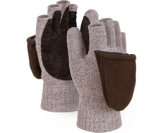 Утепленные полушерстяные рукавицы с откидывающимся клапаном БЕРТА размер 10 536-10(Р1782-Х) – изображение 2