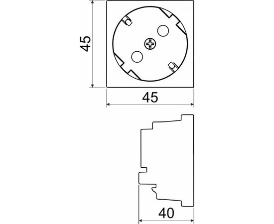 Розетка KOPOS QUADRO красная 16 A, 250 V AC QS 45X45_BB – изображение 2