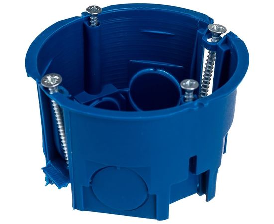 Установочная коробка IEK С3 D=68х45мм для полых стен, с саморезами и пластиковыми лапками UKG10-068-045-000-P-UO – изображение 3