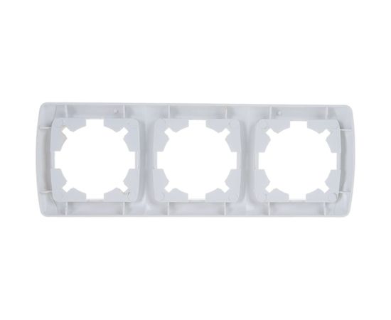 Рамка UNIVersal Маргарита 3-х местная, горизонтальная, белая МР003Г – изображение 3