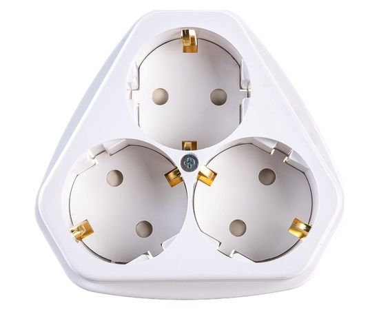 Розетка Кунцево-Электро трехместная скрытая установка, ток 16А РС10/16-503 5930 – изображение 3