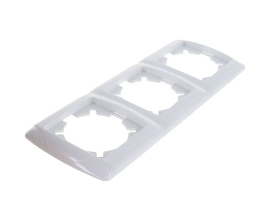 Рамка UNIVersal Маргарита 3-х местная, горизонтальная, белая МР003Г – изображение 4