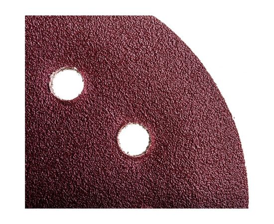 Круг абразивный на ворсовой подложке под липучку, перфорированный (5 шт; 125 мм; 8 отв; P 80) СИБРТЕХ 738047 – изображение 5