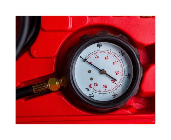 Тестер давления масла в наборе с резьбовыми адаптерами 12 предметов, в кейсе ЭВРИКА ER-86311 – изображение 5