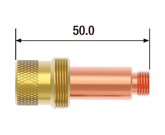Корпус цанги c газовой линзой (5 шт; 2.4 мм) для FB TIG 17-18-26 FUBAG FB45V26 – изображение 5