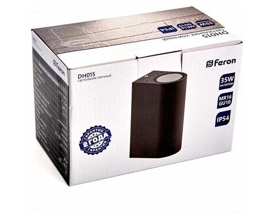 Садово-парковый светильник FERON DH015 230V без лампы 2хGU10, 81х150х92 мм черный 11883 – изображение 9