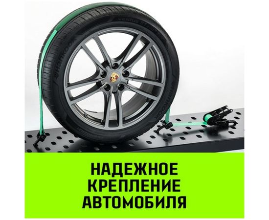 Стяжной автовозный ремень HITCH REGULAR 50 мм, 3 т, 3 м, контроллер 750 мм, J-крюки SZ068108 – изображение 9