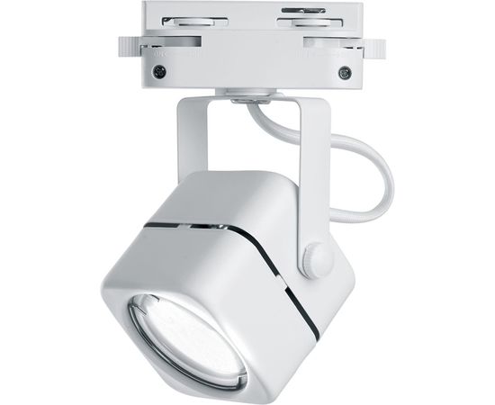 Трековый однофазный светильник на шинопровод FERON GU10, AL190, 50W, 230V, белый 41589 