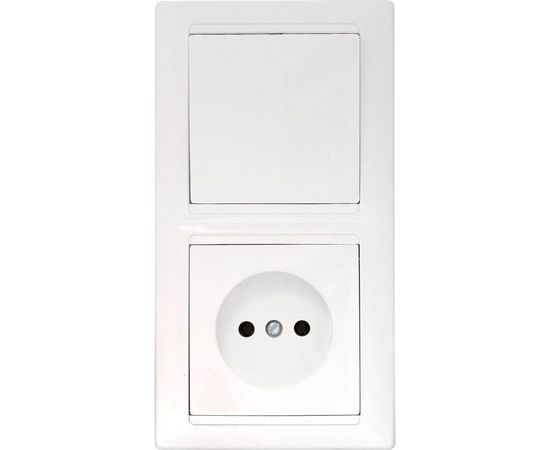 Блок Bylectrica 1 выключатель + розетка скрытой установки, серия СТИЛЬ, белый, В-РЦ-685 