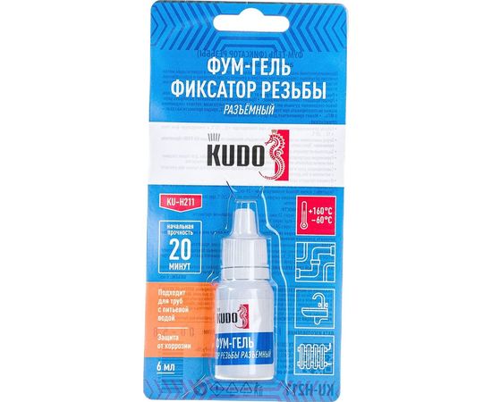 Фум-гель KUDO фиксатор резьбы разъемный 11605449 