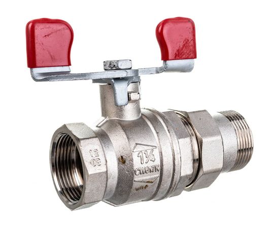 Шаровой кран RuB с накидной гайкой (""американка""), 1 1/4"" DN32 PN40, ВР-ВР, серия MILANO (S.90) S90G36 