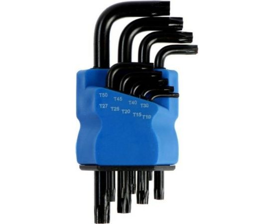 Набор ключей TUNDRA TORX Tamper, CrV, TT10 - TT50, 9 шт. 2354402 