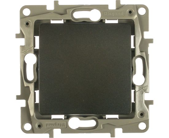 Механизм переключателя Legrand Etika 1-клавишный СП 10АX безвинтовые зажимы антрацит Leg 672605 