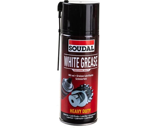 Белое смазочное масло с ПТФЭ тефлон Soudal WHITE GREASE, 400 мл 119706 