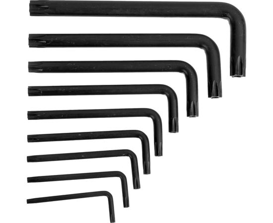 Набор ключей TUNDRA TORX Tamper, CrV, TT10 - TT50, 9 шт. 2354402 – изображение 2