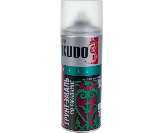 Грунт-эмаль аэрозоль по ржавчине KUDO сигнальная белая 520 мл RAL 9003 319003 11605371 – изображение 2