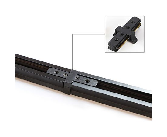 Прямой коннектор для шинопровода, черный Feron LD1000 10324 – изображение 3