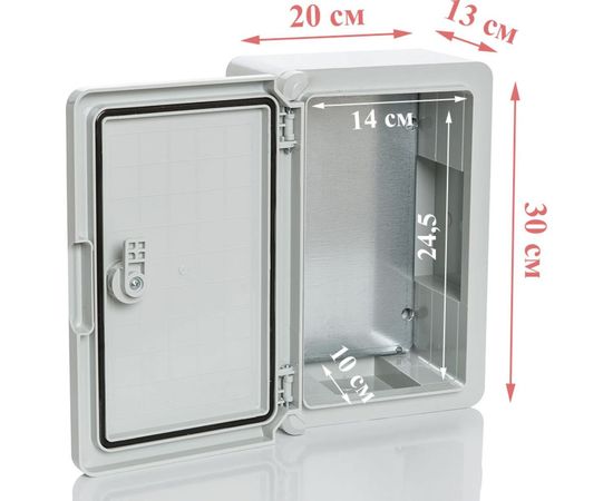 Пластиковый влагозащищенный щит Plastim с монтажной панелью, IP65 непрозрачная дверца PP3001 – изображение 3