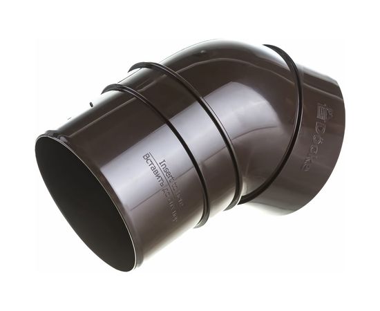 Колено Docke STANDARD 80 мм х 45 градусов, темно-коричневый PVTL-1023 – изображение 3