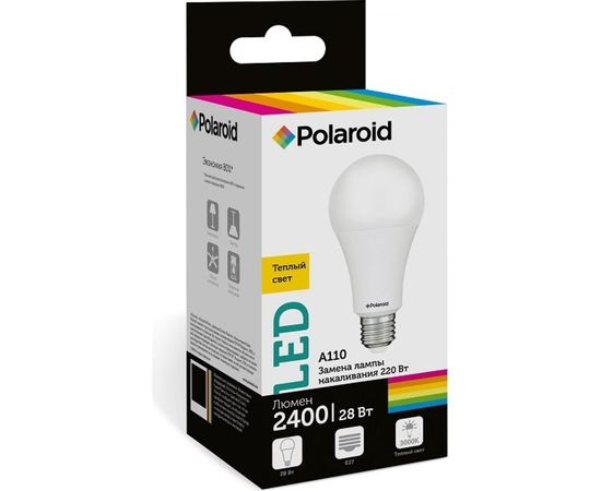 Светодиодная лампа Polaroid 220V A110 28W 3000K E27 2400lm PL-A11028273 – изображение 3