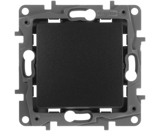 Механизм переключателя Legrand Etika 1-клавишный СП 10АX безвинтовые зажимы антрацит Leg 672605 – изображение 3