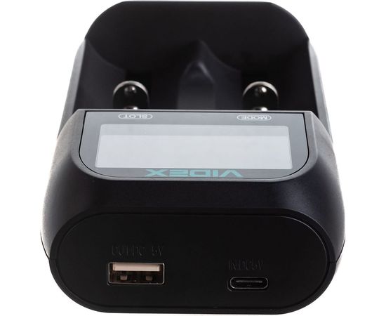 Зарядное устройство Videx VCH-UT201 пустое, 1-2хАА, ААА, SC, C, D, 18650, 14500 – изображение 4