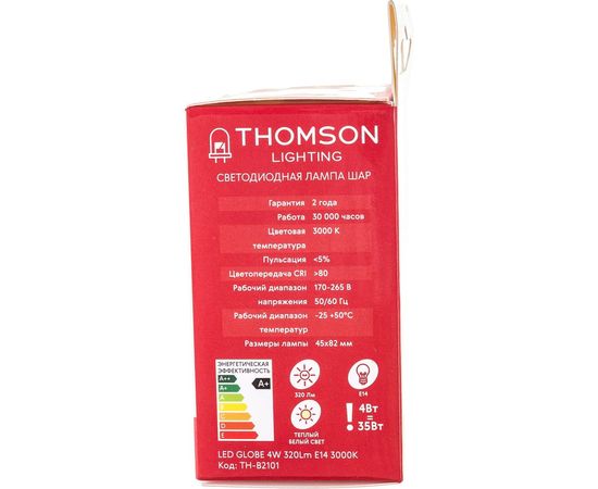 Светодиодная лампа THOMSON LED GLOBE 4W 320Lm E14 3000K TH-B2101 – изображение 4