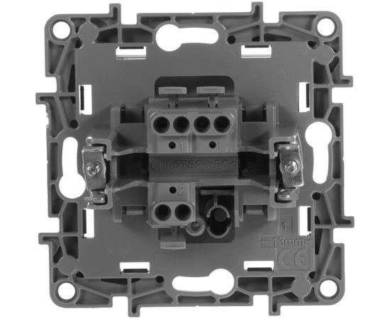 Механизм переключателя Legrand Etika 1-клавишный СП 10АX безвинтовые зажимы антрацит Leg 672605 – изображение 4