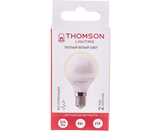 Светодиодная лампа THOMSON LED GLOBE 4W 320Lm E14 3000K TH-B2101 – изображение 5