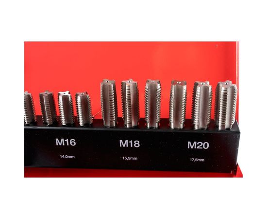 Резьбонарезной набор M3-M20 HSS метчики+плашки+воротки, 54шт RUKO 245040 – изображение 5